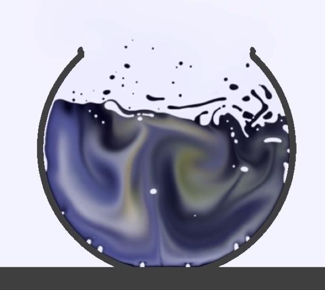 Fluid splashes in a bowl