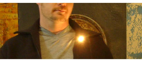Orange glowing LED on the jacket